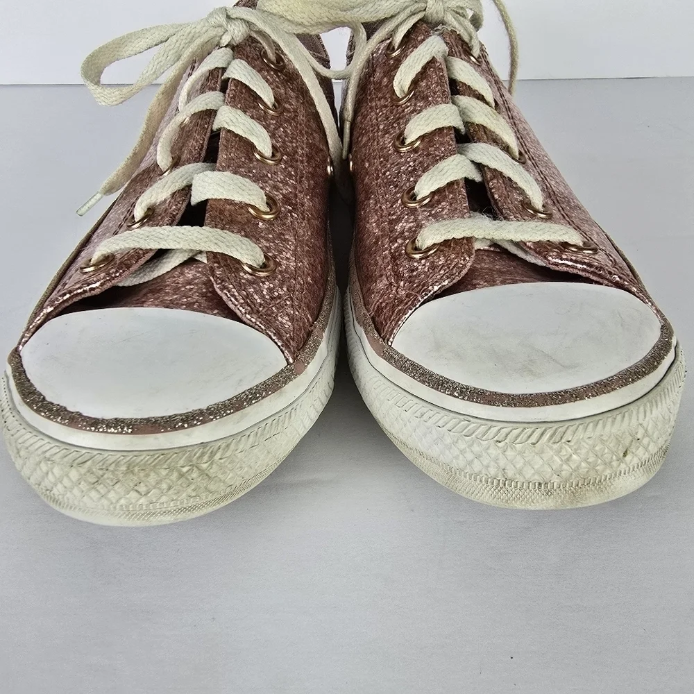 Converse Girl'sChuck Taylor Classic All StarLow Top Pink Sparkle Sneakers Size 3